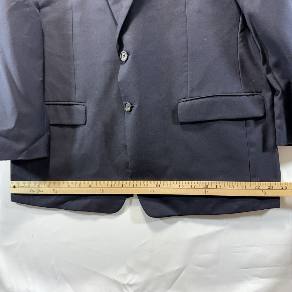 LAUREN Ralph Lauren Blazer Jacket Sport Coat Black Wool MENS SZ 44S - Picture 7 of 15
